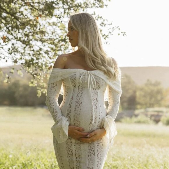 Celina the Label Dresses & Skirts - Celina the Label - Rosie Maternity Lace Maxi Dress